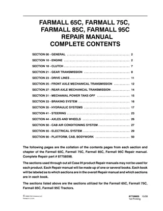 CASE IH FARMALL 65C Tractor Service Repair Manual Instant Download 3