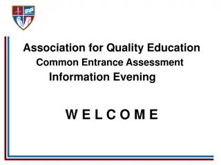 Overview of AQE Ltd and Common Entrance Assessment in Northern Ireland