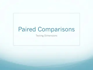 Paired Comparisons Testing Dimensions in Cultural Domains