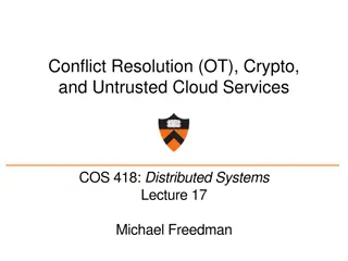 Conflict Resolution in Distributed Systems: OT, Crypto, and Untrusted Cloud Services