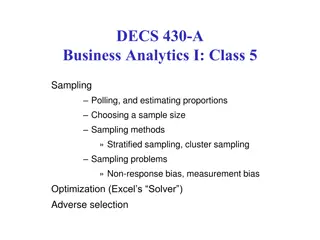 Sampling Methods in Business Analytics