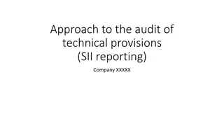 Audit Approach for Technical Provisions in Company XXXXX