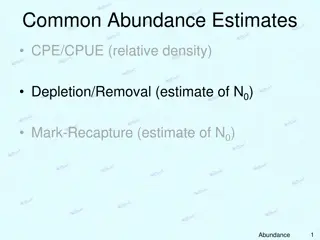 Fisheries Abundance Estimates and Depletion Methods