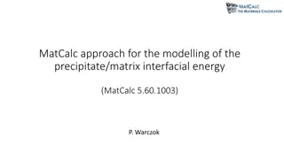 MatCalc Approach for Modelling Precipitate/Matrix Interfacial Energy