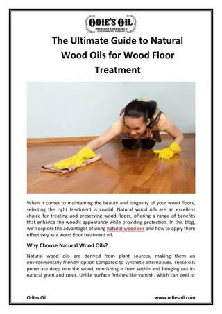 The Ultimate Guide to Natural Wood Oils for Wood Floor Treatment