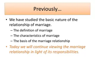 Responsibilities of Marriage: Physical Aspects for Husbands and Wives