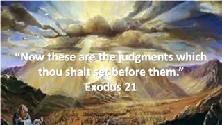 Laws and Judgments in Exodus and Leviticus