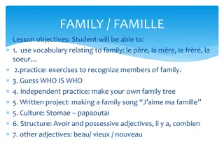 French Family Lesson Activities