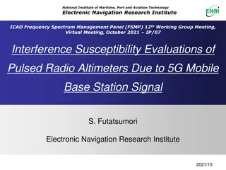 Interference Susceptibility Evaluations of Pulsed Radio Altimeters Due to 5G Signal