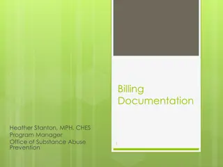 Billing Documentation Guidelines for OSAP Programs