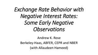 Understanding Exchange Rate Behavior with Negative Interest Rates: Early Observations by Andrew K. Rose