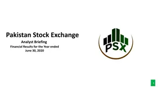 Pakistan Stock Exchange Analyst Briefing - Financial Results FY 2019-20