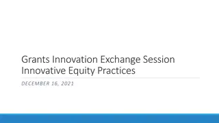 Grants Innovation Exchange Session on Equitable Award Practices