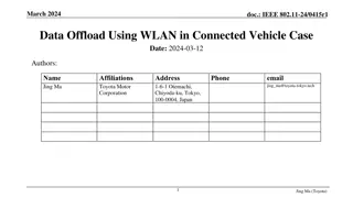 Data Offload Using WLAN in Connected Vehicles