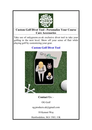 Custom Golf Divot Tool - Personalize Your Course Care Accessories