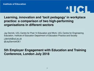 Comparison of Workplace Learning and Innovation in High-Performing Organizations