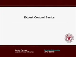 Export Controls and Compliance in Universities