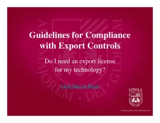 Export Control License Guidelines for Technology