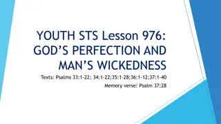 God's Perfection and Man's Wickedness Through Psalms