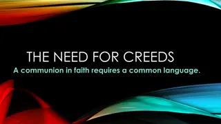 The Significance of Creeds in Faith and History