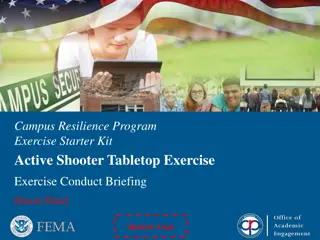 Campus Resilience Program Exercise Starter Kit - Active Shooter Tabletop Exercise