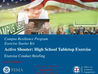 Campus Resilience Program Exercise Starter Kit for High School Active Shooter Tabletop Exercise