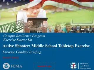 Campus Resilience Program - Active Shooter Tabletop Exercise Briefing