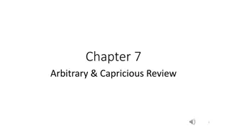 Arbitrary and Capricious Review in Administrative Law