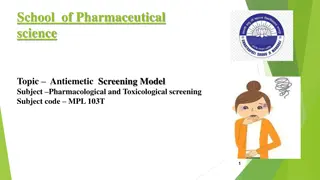 Antiemetic Screening Models in Pharmaceutical Science