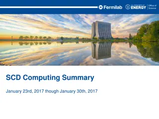 Summary of SCD Computing Metrics and Scientific Computing for January 23rd - January 30th, 2017