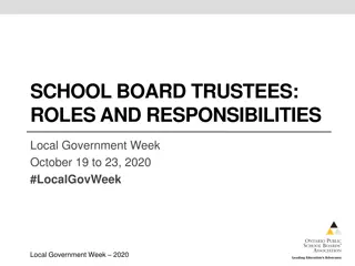 Roles and Responsibilities of School Board Trustees in Local Government