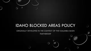 Idaho Blocked Areas Policy and Recommendations