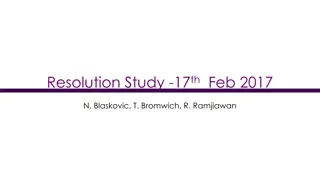 Analysis of Resolution Study and Charge Scans on 17th Feb 2017