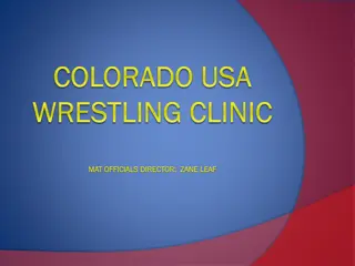 Colorado USA Wrestling Clinic: Mat Officials Director Zane Leaf