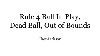 Rule 4: Ball In Play, Dead Ball, Out of Bounds