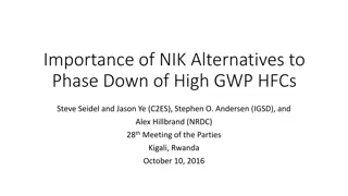 Importance of NIK Alternatives in Phase Down of HFCs