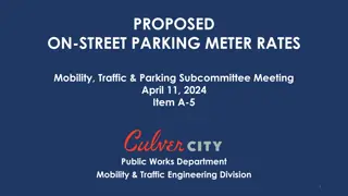 Proposed On-Street Parking Meter Rates in Culver City