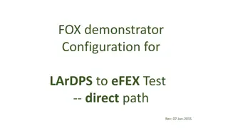 LArDPS to eFEX Test Configuration for FOX Demonstrator