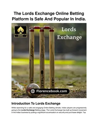 The Lords Exchange Online Betting Platform Is Safe And Popular In India