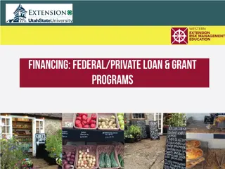 Western AgCredit Utah Department of Agriculture - Agricultural Financing Programs