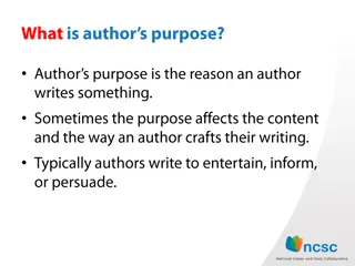 The Purpose of Writing