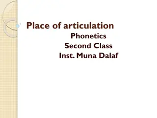 Overview of Second Class Instinctive Place of Articulation in Phonetics