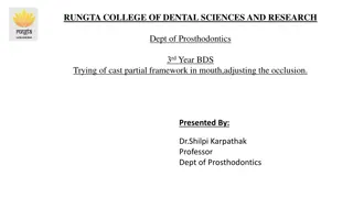 Clinical Appointment and Esthetic Try-In in Dental Prosthodontics