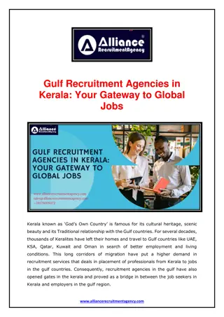 Gulf Recruitment Agencies in Kerala - Your Gateway to Global Jobs