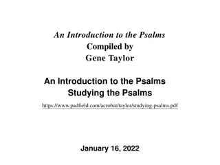 Messianic Prophecies Fulfilled in the New Testament Psalms