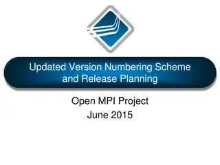 Open MPI Project: Updated Version Numbering Scheme & Release Planning