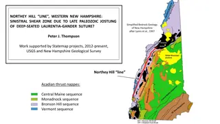 Bedrock Geology of Western New Hampshire: Northey Hill Line and Geological Features