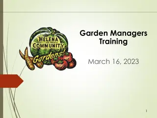 Guidelines and Responsibilities for Garden Managers