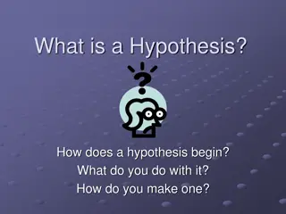 The Hypothesis in Scientific Research