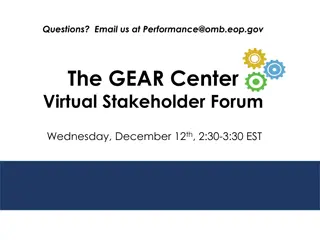 GEAR Center Stakeholder Forum: Insights and Recommendations